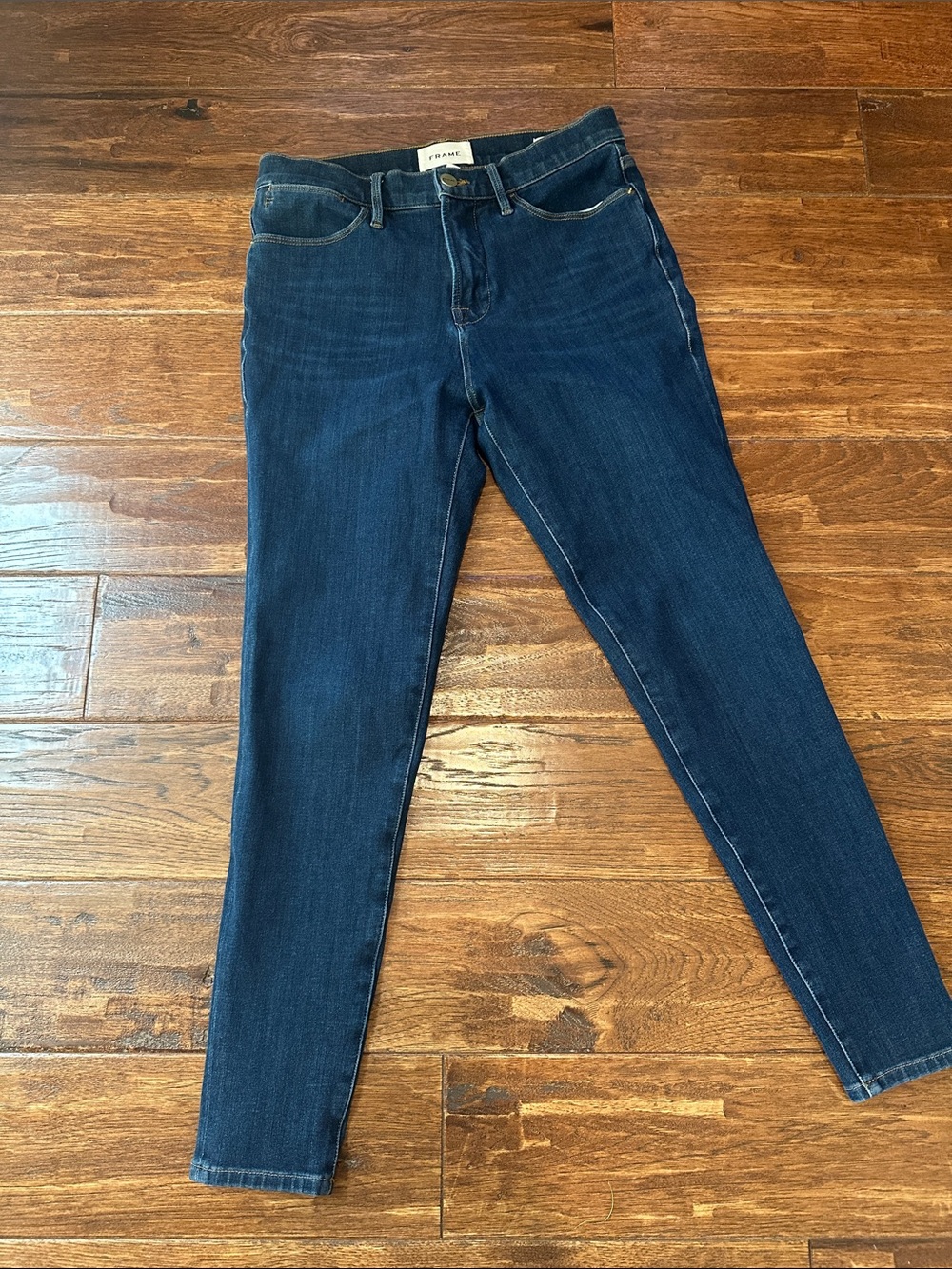 Frame Le High Skinny Jeans in Deep Indigo